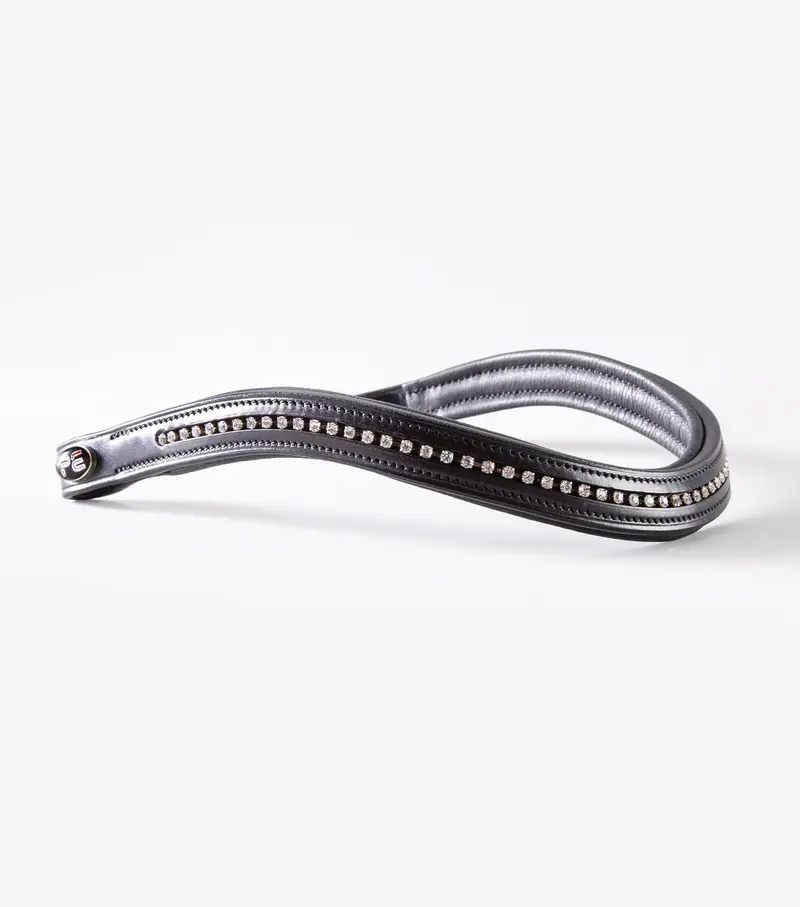 Elaborare Shaped Diamante Browband Black 1