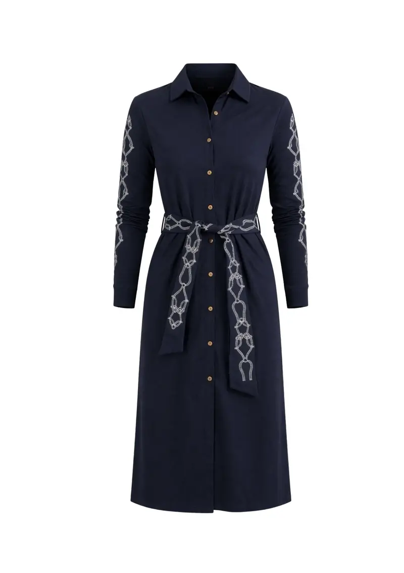 Elise Embroidered Dress | Navy 6