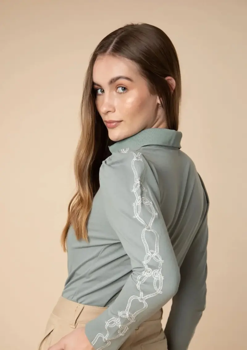 Elise Polo-Shirt | Long Sleeves Embroidered 1
