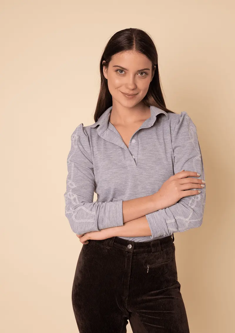 Elise Polo-Shirt | Long Sleeves Embroidered 10