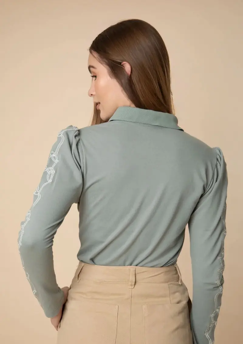 Elise Polo-Shirt | Long Sleeves Embroidered 6