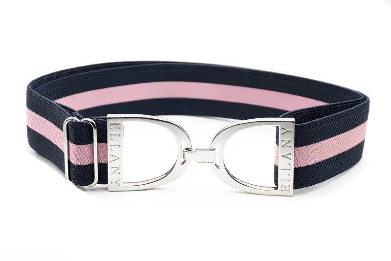 Ellany - Blue Duck Memorial - 1.5" Silver Stirrup Elastic Belt 1