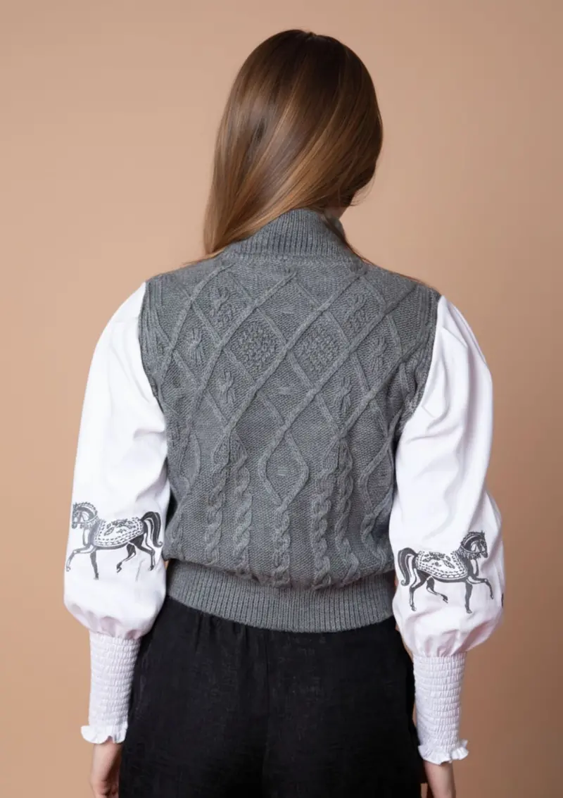 Ellie Cable Knit Sweater | Embroidered 7