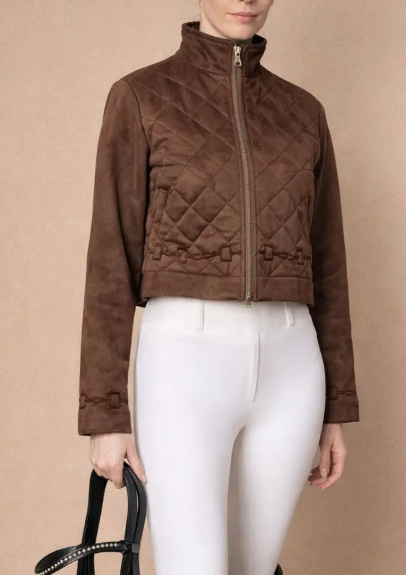 Ember Embroidered Cropped | Brown 1