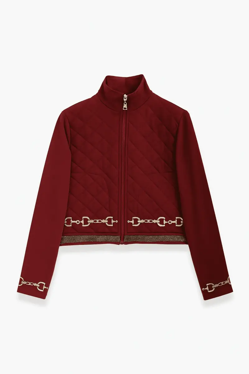 Ember Embroidered Cropped Zip Jacket 12