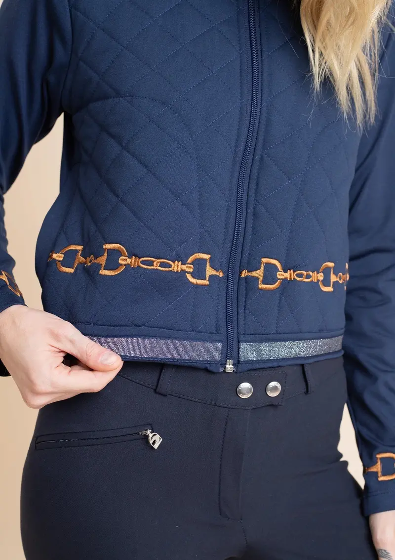 Ember Embroidered Cropped Zip Jacket 3