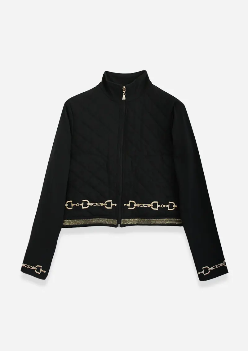 Ember Embroidered Cropped Zip Jacket 8
