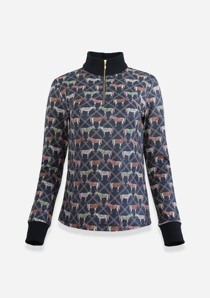 Emberly Q-Zip | Long Sleeve | Victory Print | Nocturne 1