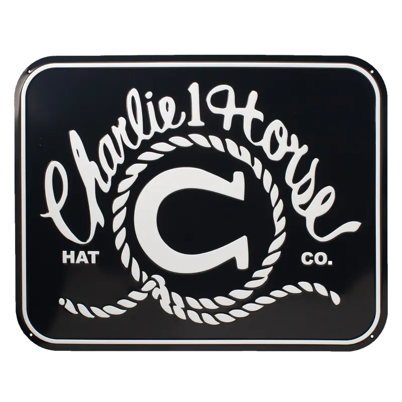 Embossed Charlie 1 Horse Metal Tacker Sign 1