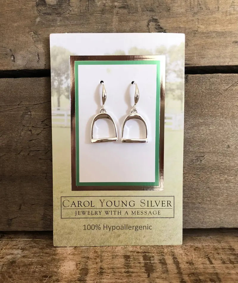 English Saddle Stirrup Earrings 1