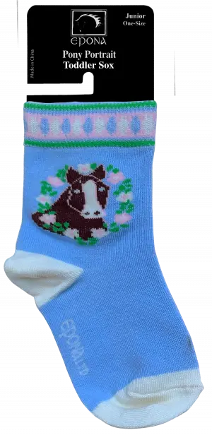 Epona Toddler Pony Portrait Sock 1