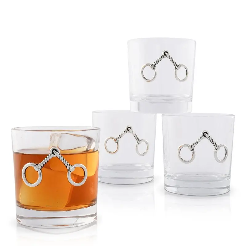 Equestrian Bit Bar Glasses Set Of 4 1