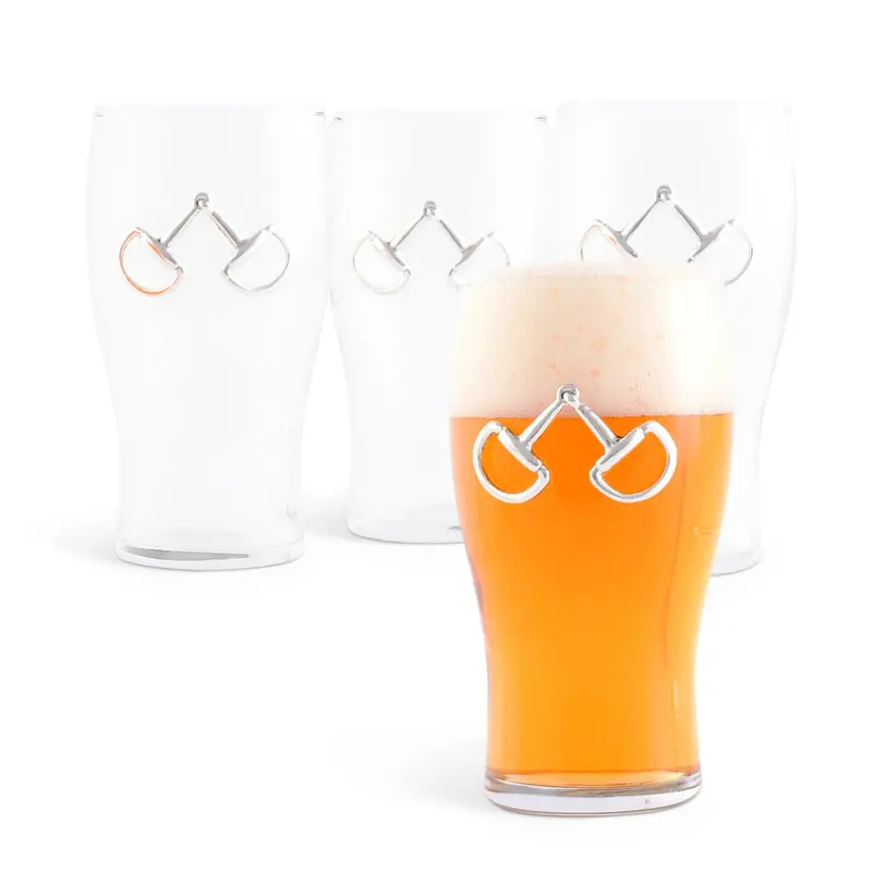 Equestrian Bit Beer Pint Glasses - Set Of 4 1