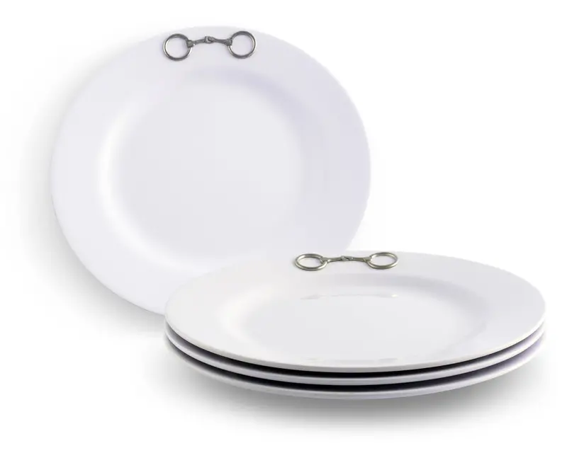 Equestrian Bit Melamine Lunch Plates - Set Of 4 1