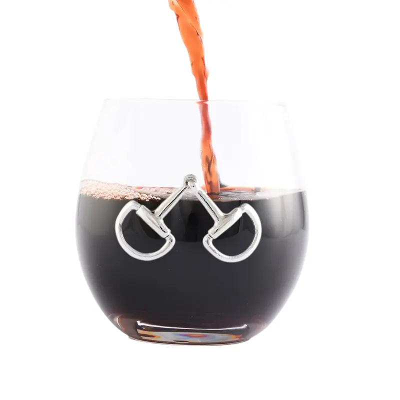 Equestrian Bit Stemless Wine Glasses - Set Of 4 2