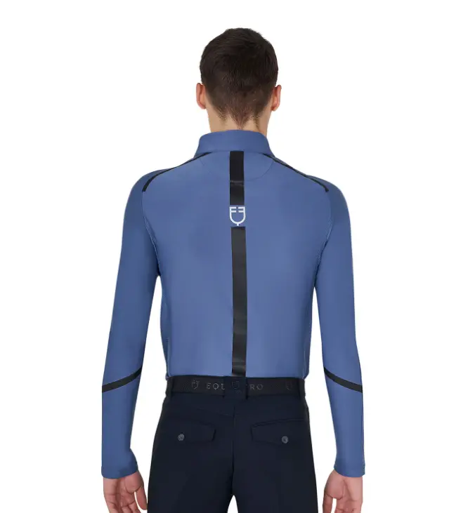 Equestro Men's Slim Fit Long Sleeve Technical Training Shirt 2