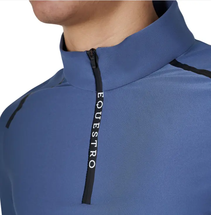 Equestro Men's Slim Fit Long Sleeve Technical Training Shirt 3