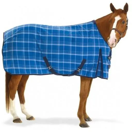 Equi-Essentials Ez-Care Light Plaid Stable Sheet 1