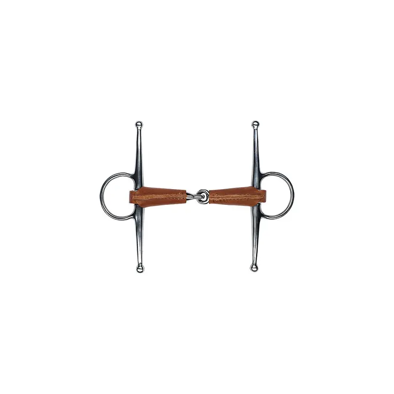 Equithème Feeling Leather Covered Full Cheek Snaffle Bit 1