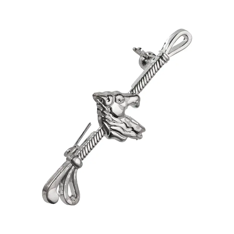 Equithème Horsehead On Whip Stock Pin 1