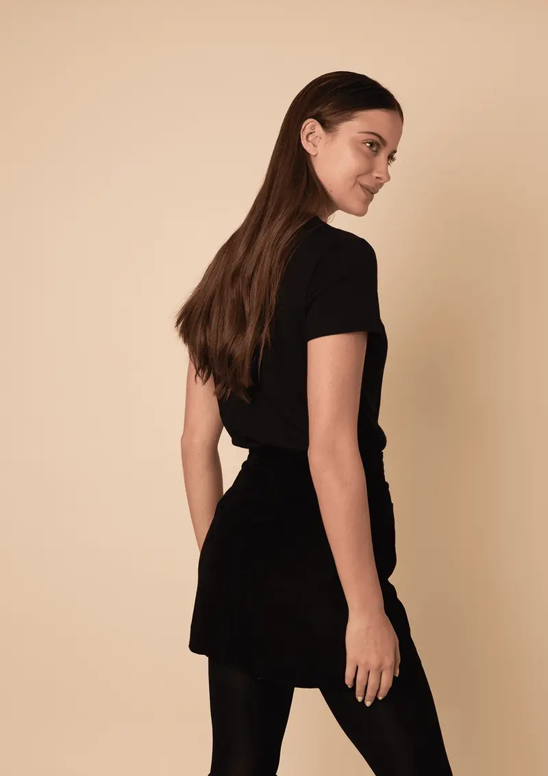 Estancia Suede Leather Skirt | Black (Pre-Order) 3