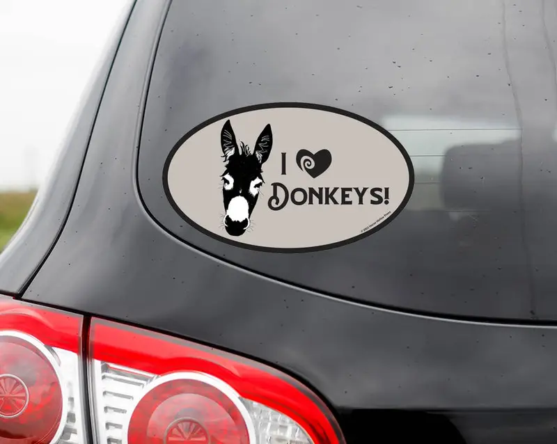 Euro Stickers - I Love Donkeys 1