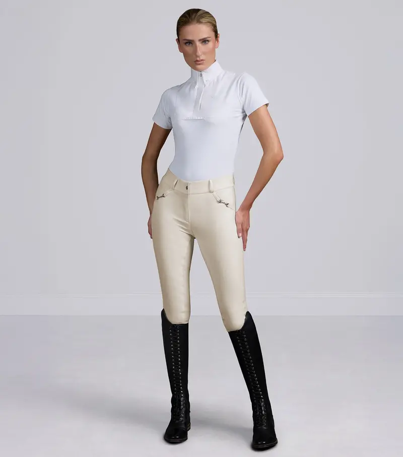 Filetto Womens Gel Full Seat Riding Breeches Vanilla 1