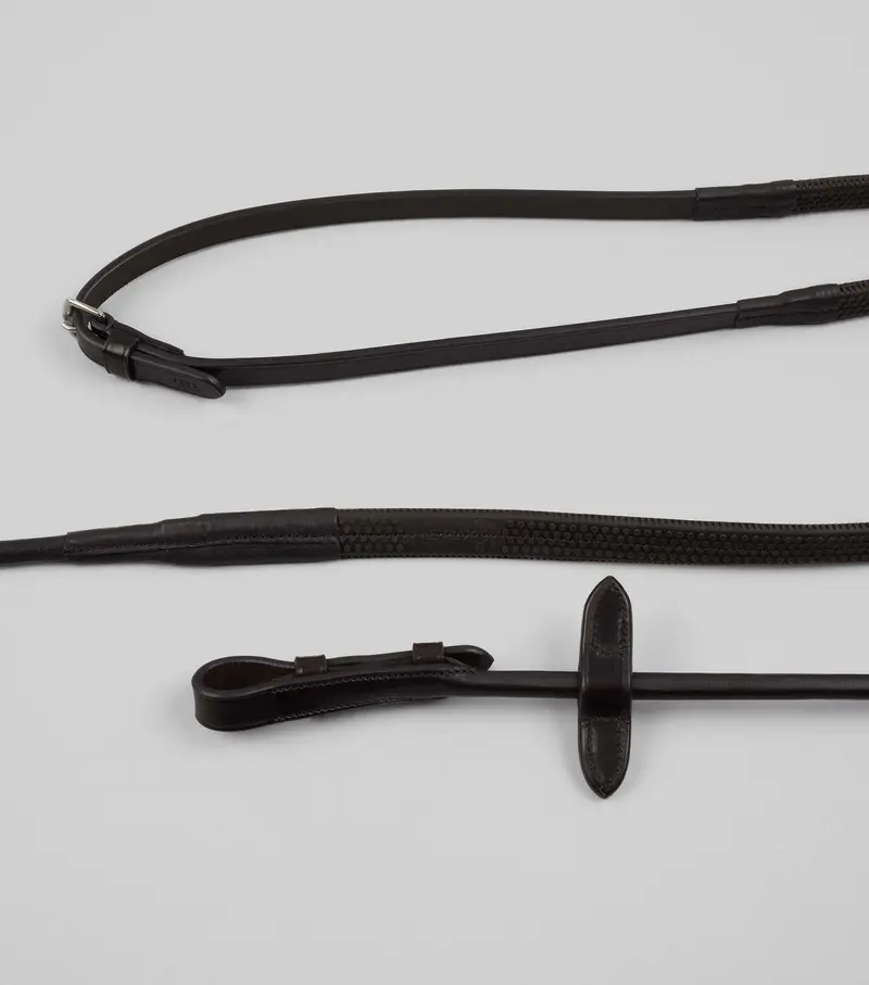 Finetti Rolled Leather Reins Brown 1