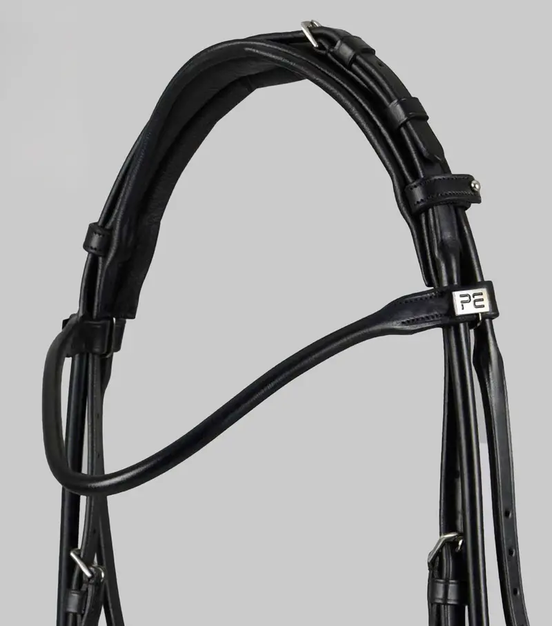 Finetti Rolled Leather Snaffle Bridle Black 3