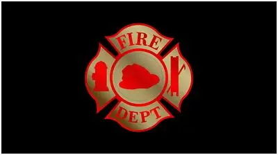 Fire Department Lazer-Tag Acrylic License Plate (Black) 1