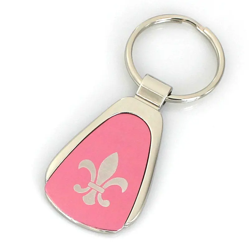 Fleurdelis Tear Drop Key Ring (Pink) 2