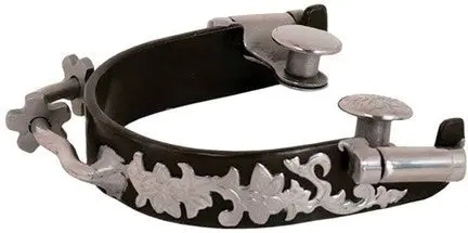 Floral Trim Antique Bumper Spur With Rowel 1