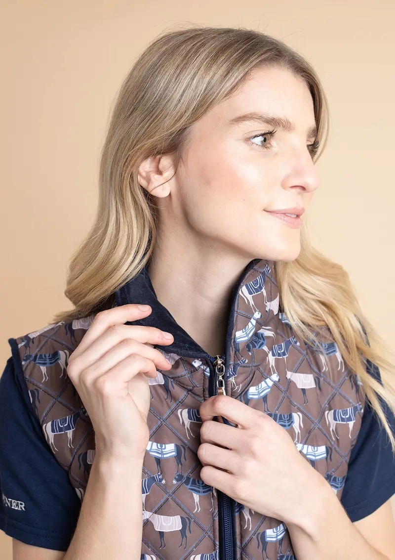 Florence Quilted Vest | Victory Print 1
