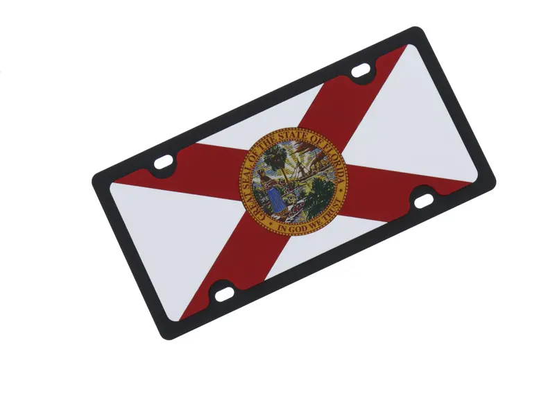 Florida State Flag License Plate (Black) 1