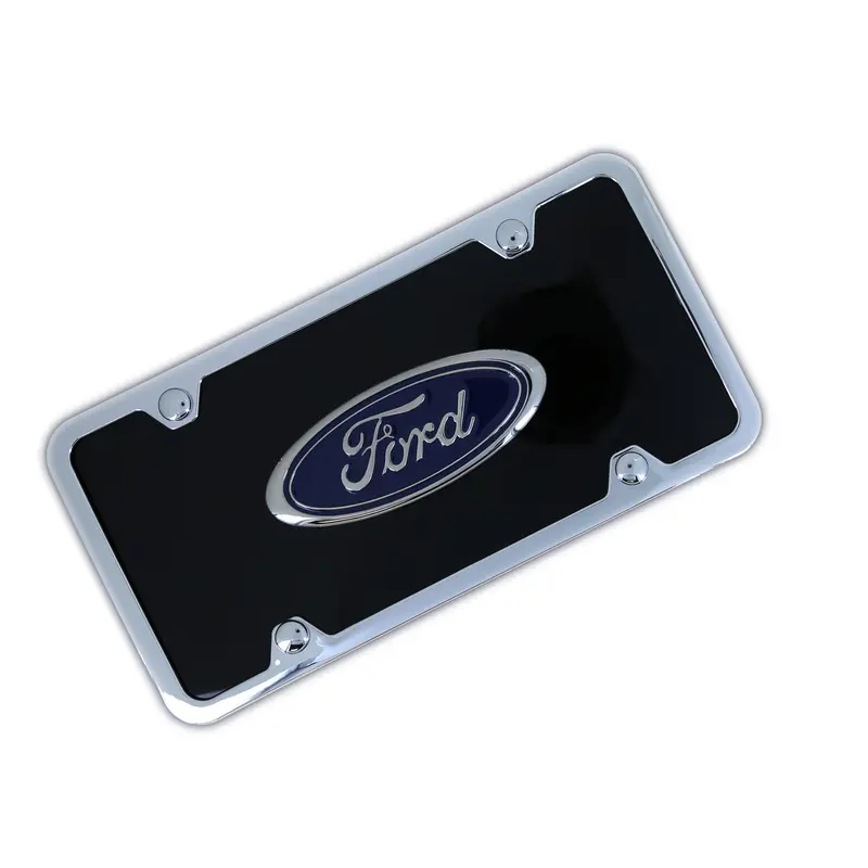 Ford 3D Logo License Plate Kit (Black) 1