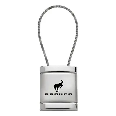 Ford Bronco 2020 Satin Chrome Cable Key Ring (Silver) 1