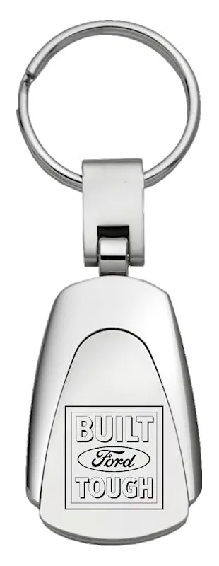 Ford Built Ford Tough Teardrop Key Chain (Silver) 1