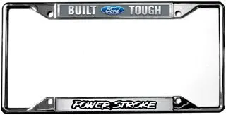 Ford Built Tough Powerstroke License Plate Frame (Black) 1