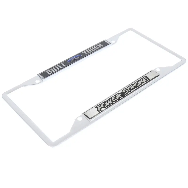 Ford Built Tough Powerstroke License Plate Frame (Black) 2