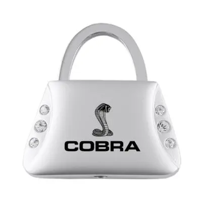Ford Cobra Jeweled Purse Shape Key Ring (Silver) 1