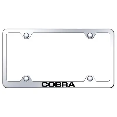 Ford Cobra Laser Etched Logo Wide Body License Plate Frame (Chrome) 1