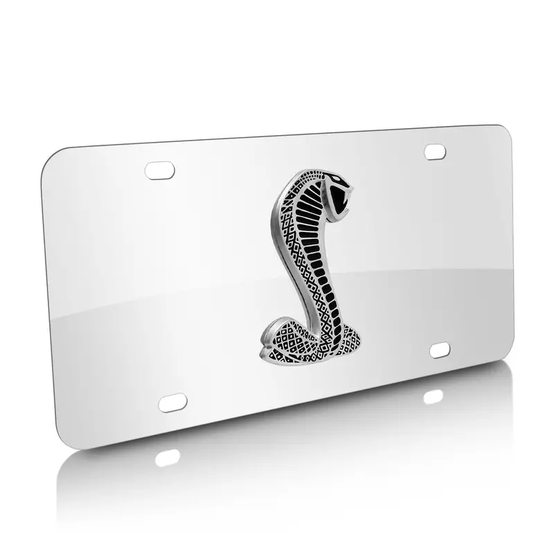 Ford Cobra Logo License Plate (Chrome) 1