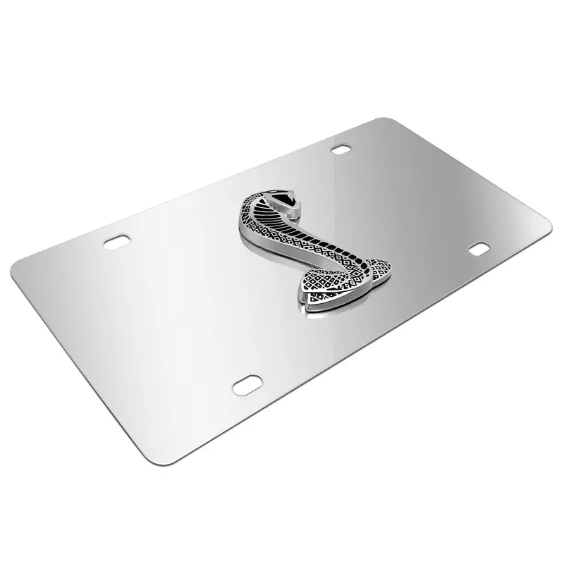 Ford Cobra Logo License Plate (Chrome) 2