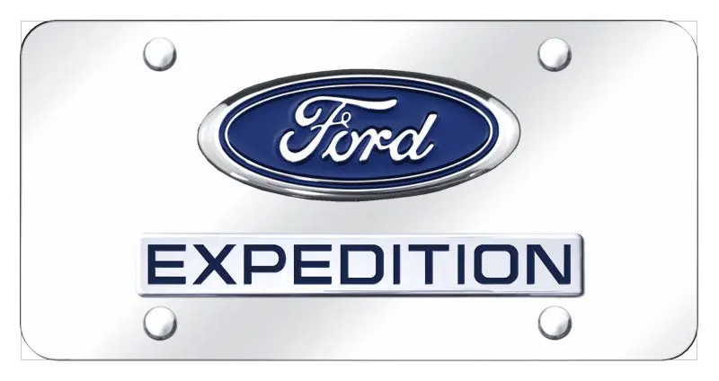Ford Dual Logo Expedition License Plate (Chrome) 1