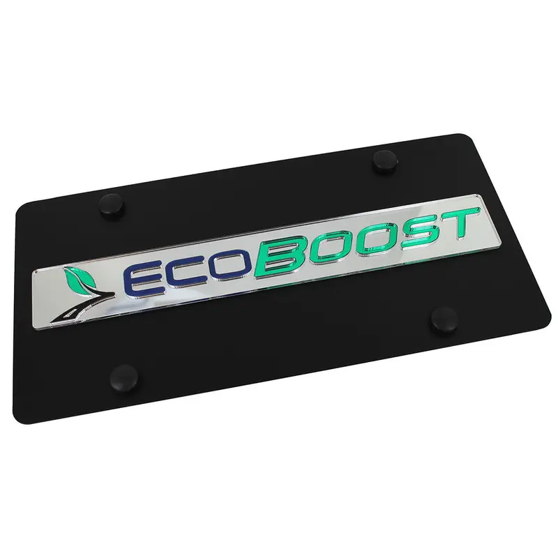 Ford Ecoboost Logo License Plate (Black) 1
