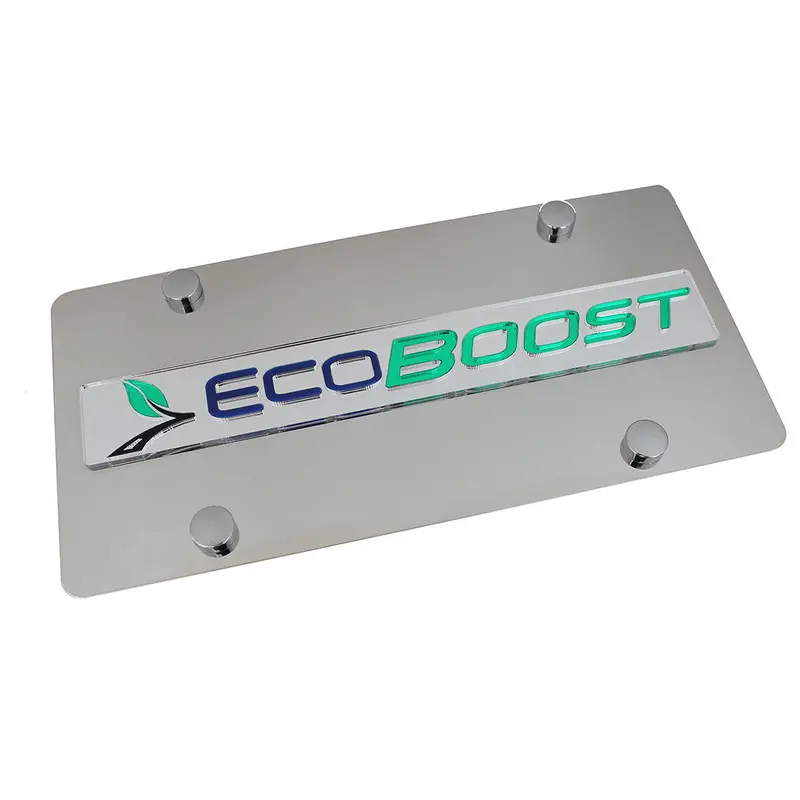 Ford Ecoboost Logo License Plate (Chrome) 1