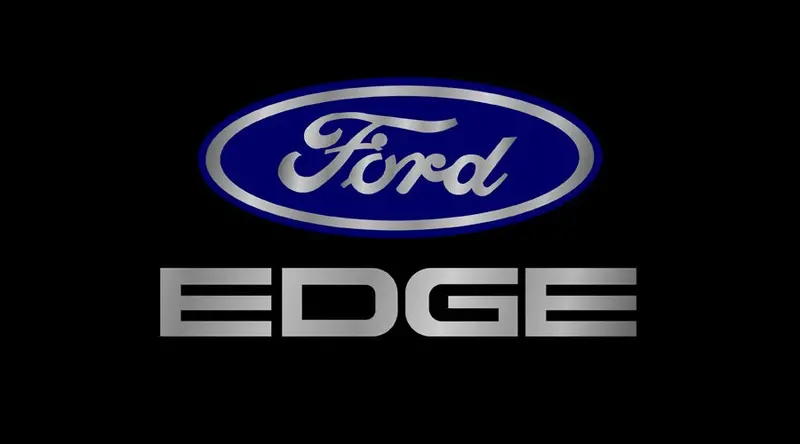 Ford Edge Dual Logo License Plate (Black) 1