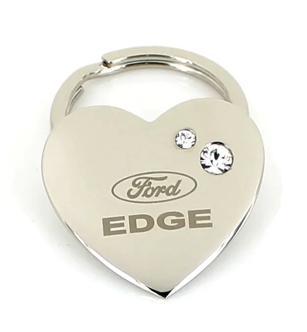 Ford Edge Heart Shape Keychain (Chrome) 1