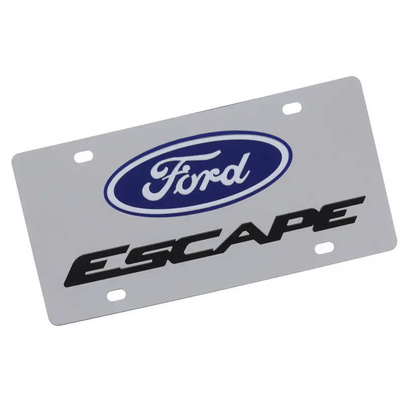 Ford Escape Dual Logo License Plate (Chrome) 1