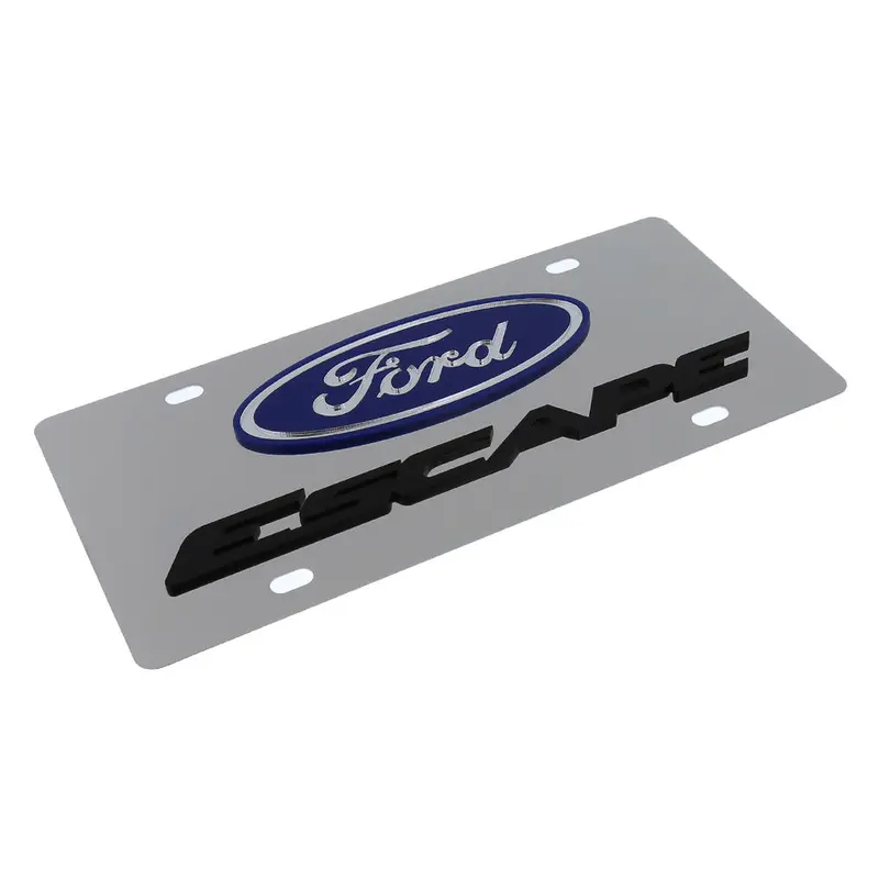 Ford Escape Dual Logo License Plate (Chrome) 2